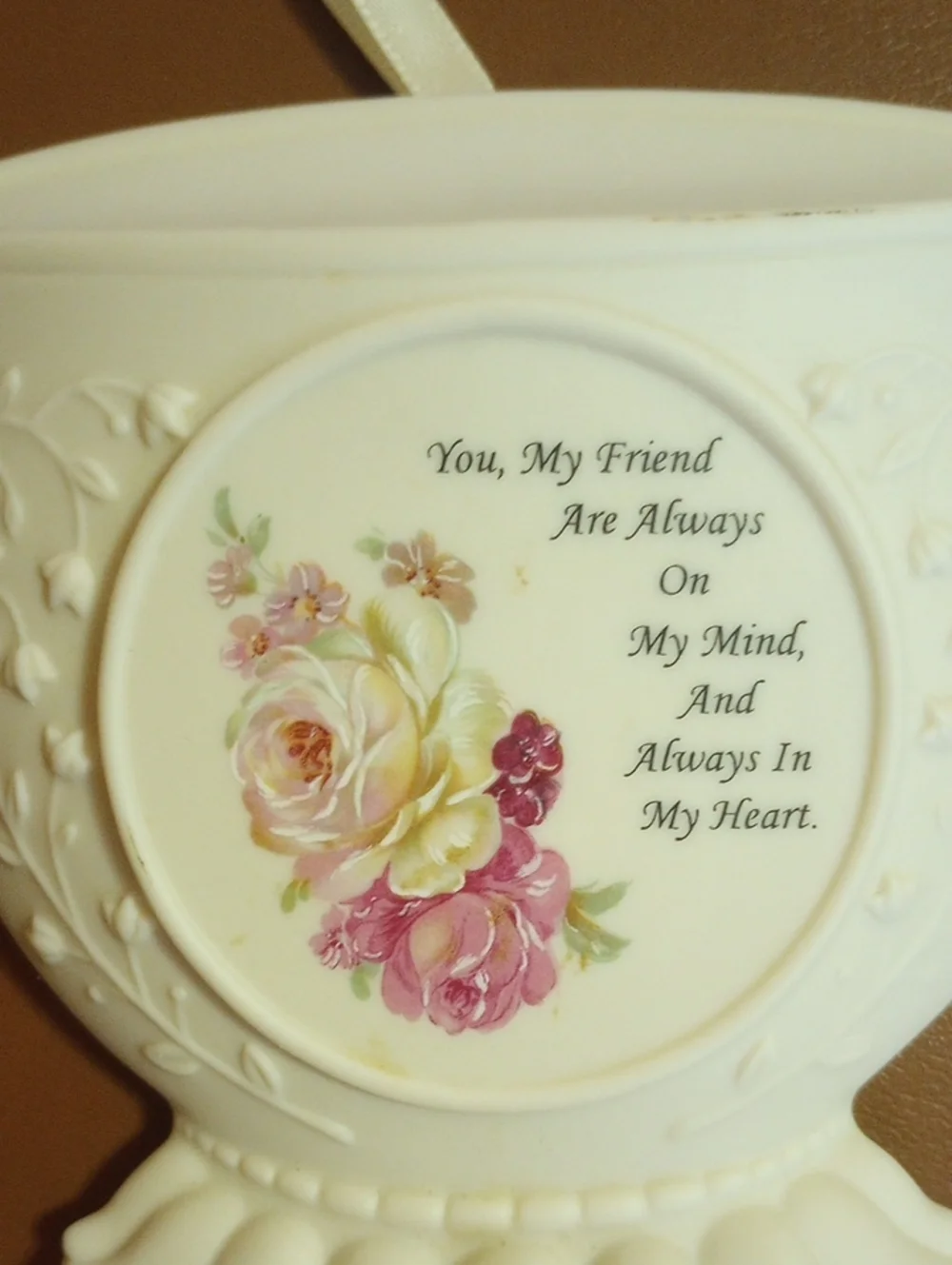 Hearts & Flowers Heritage Collection Floral Porcelain Teacup Fragrant Wall Decor